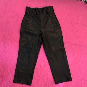 Marissa Webb Black  lamb Leather pants, US4